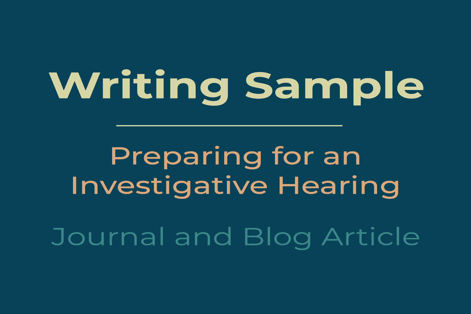Preparing for an Investigative Hearing